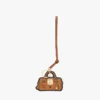 2D Ella Boston Bag Charm in Monogram Print Leather
