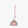 2D Ella Boston Bag Charm in Monogram Print Leather