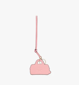 2D Ella Boston Bag Charm in Monogram Print Leather