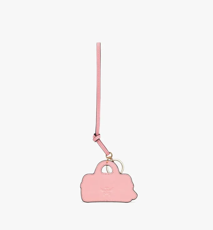 2D Ella Boston Bag Charm in Monogram Print Leather