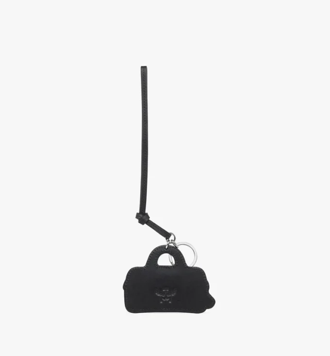 2D Ella Boston Bag Charm in Monogram Print Leather