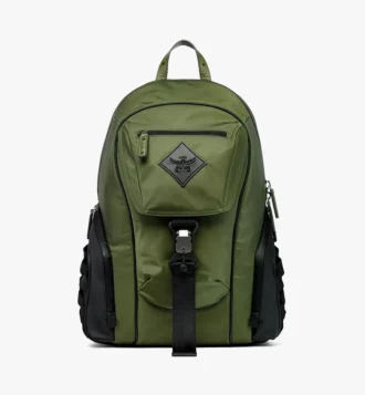 Aren Backpack in Econyl® and Monogram Print Leather