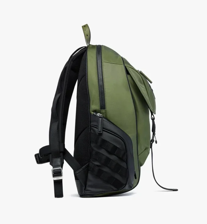 Aren Backpack in Econyl® and Monogram Print Leather