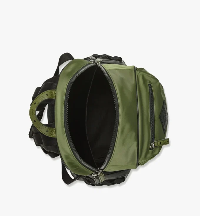 Aren Backpack in Econyl® and Monogram Print Leather