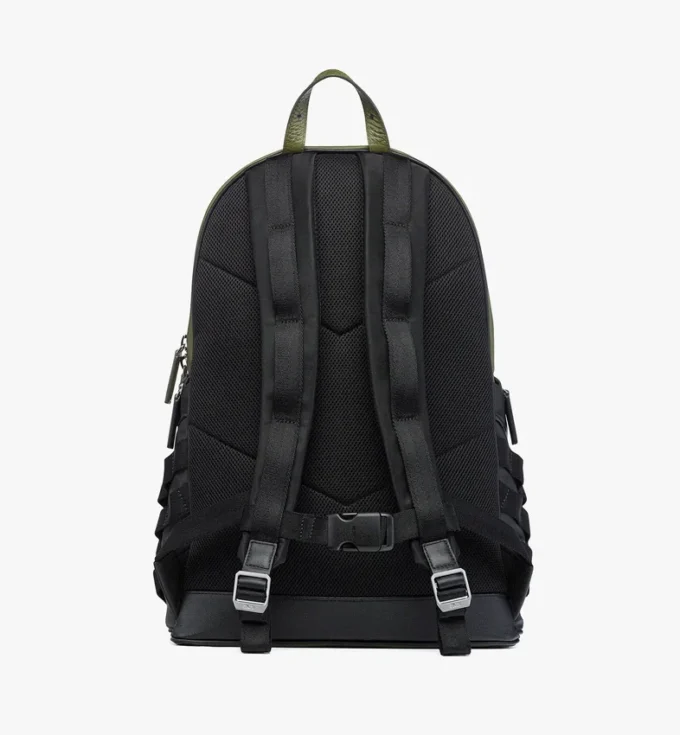Aren Backpack in Econyl® and Monogram Print Leather
