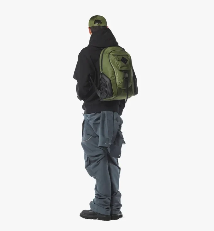 Aren Backpack in Econyl® and Monogram Print Leather