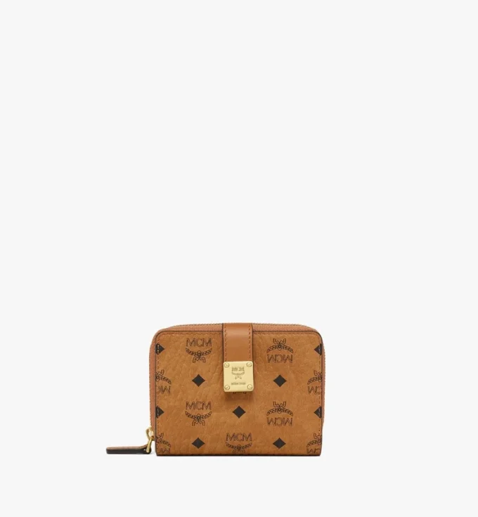 Aren Brass Plate Wallet in Visetos