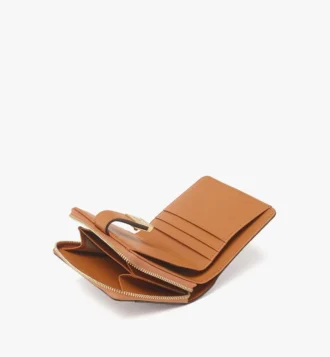 Aren Brass Plate Wallet in Visetos