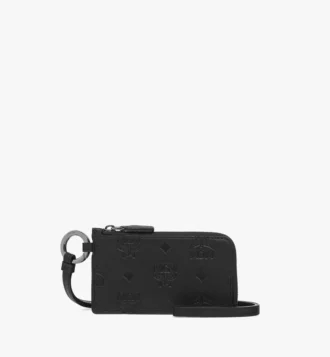 Aren Card Pouch in Embossed Monogram Leather