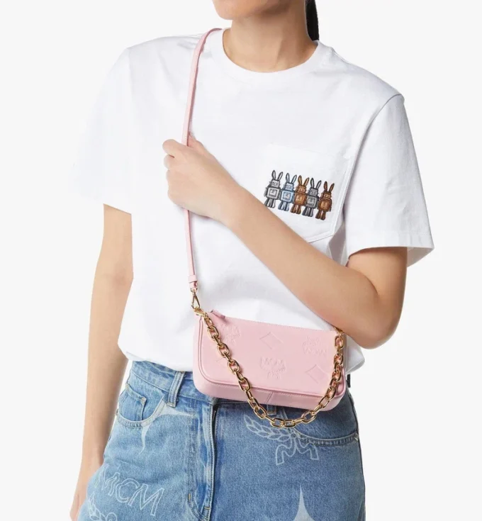 Aren Chain Crossbody in Maxi Monogram Leather