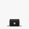 Aren Chain Wallet in Embossed Monogram Leather Aren Chain Wallet in Embossed Monogram Leather