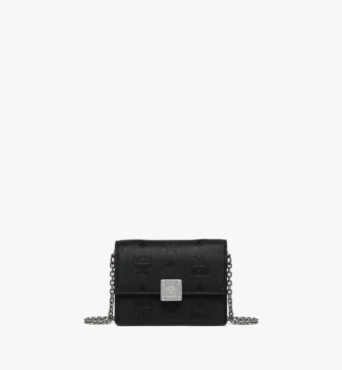 Aren Chain Wallet in Embossed Monogram Leather Aren Chain Wallet in Embossed Monogram Leather