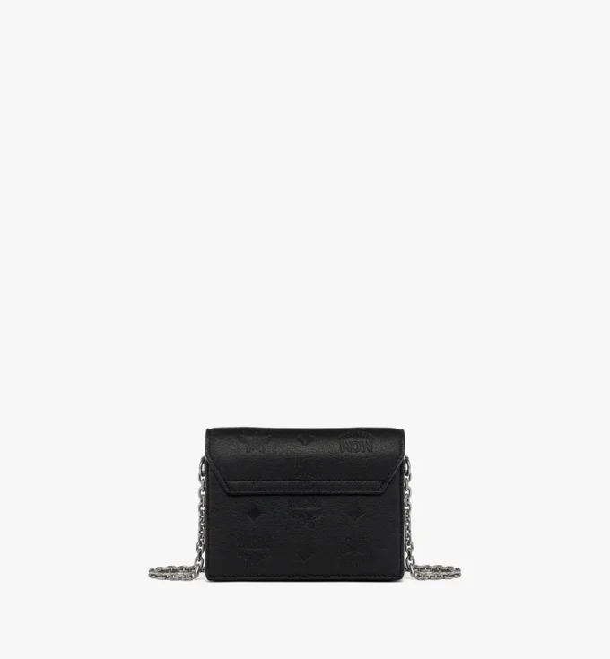 Aren Chain Wallet in Embossed Monogram Leather Aren Chain Wallet in Embossed Monogram Leather