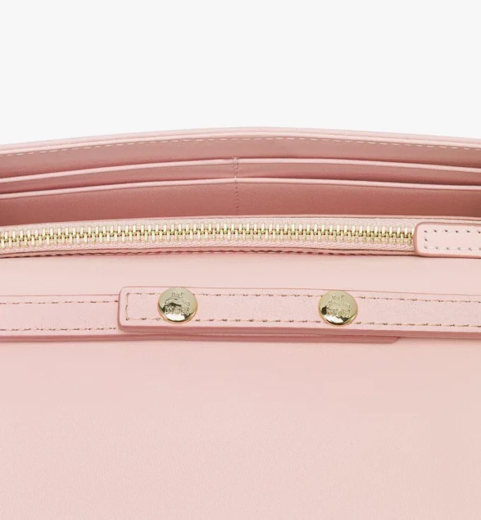 Aren Chain Wallet in Embossed Monogram Leather