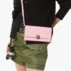 Aren Chain Wallet in Embossed Monogram Leather