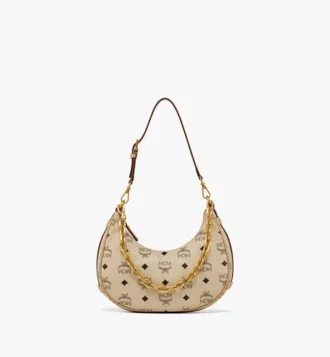 Aren Crescent Hobo Bag in Visetos