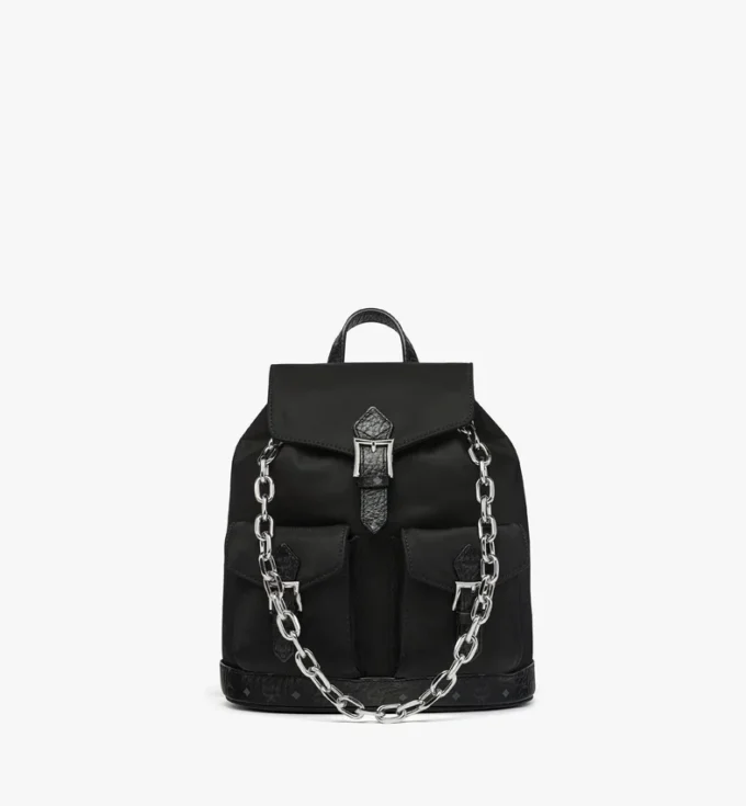 Aren Drawstring Backpack in Econyl® and Leather