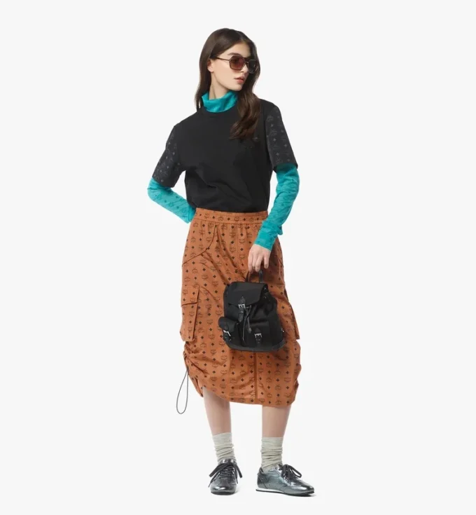 Aren Drawstring Backpack in Econyl® and Leather