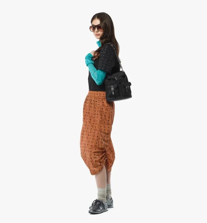 Aren Drawstring Backpack in Econyl® and Leather
