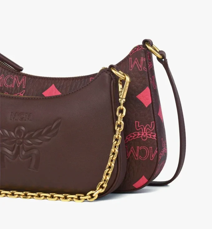 Aren Duo Hobo in Maxi Visetos and Calfskin