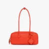 Aren East West Shoulder Bag in Maxi Monogram Leather