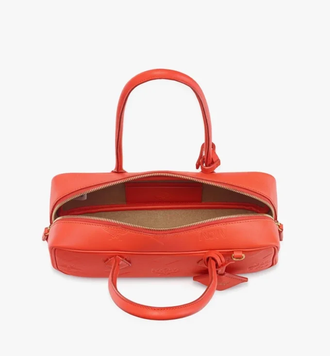Aren East West Shoulder Bag in Maxi Monogram Leather