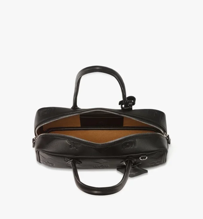 Aren East West Shoulder Bag in Maxi Monogram Leather