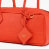 Aren East West Shoulder Bag in Maxi Monogram Leather