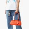 Aren East West Shoulder Bag in Maxi Monogram Leather