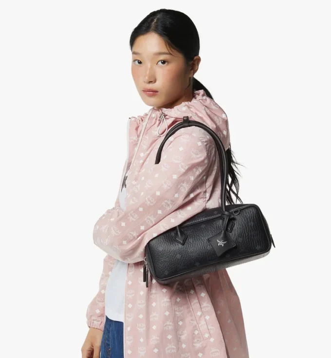 Aren East West Shoulder Bag in Visetos