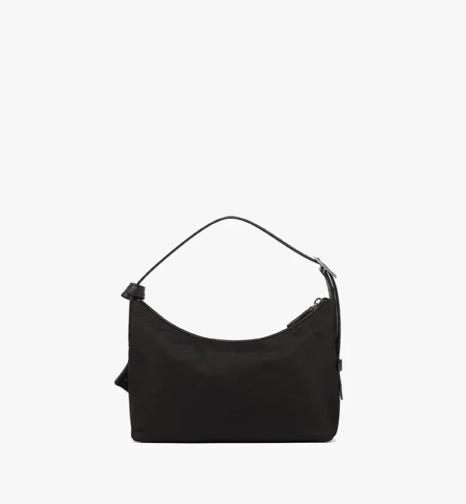 Aren Hobo in Recycled Nylon and Monogram Print Leather