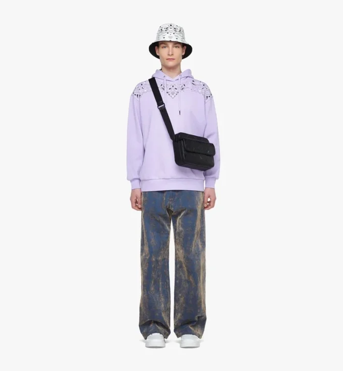 Aren Messenger Bag in Maxi Monogram Leather