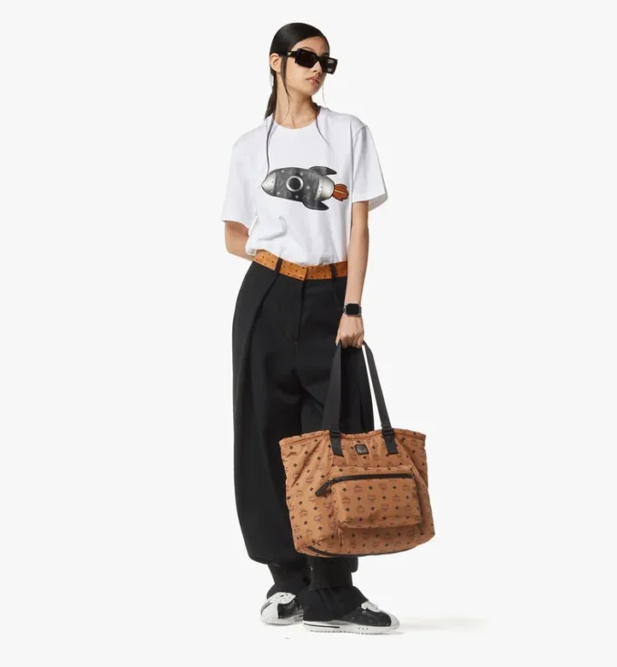 Aren Packable Tote in Monogram Nylon Aren Packable Tote in Monogram Nylon