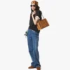 Aren School Bag Tote in Visetos