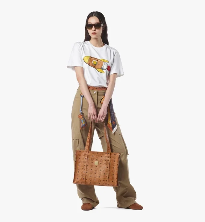 Aren School Bag Tote in Visetos Aren School Bag Tote in Visetos