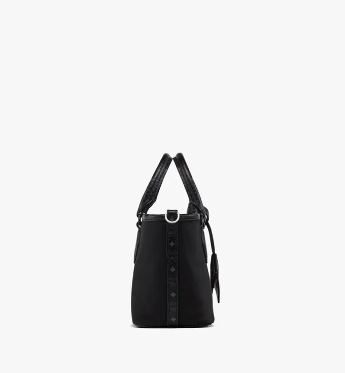 Aren Shopper in Recycled Nylon and Monogram Print Leather