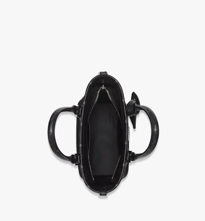 Aren Shopper in Recycled Nylon and Monogram Print Leather