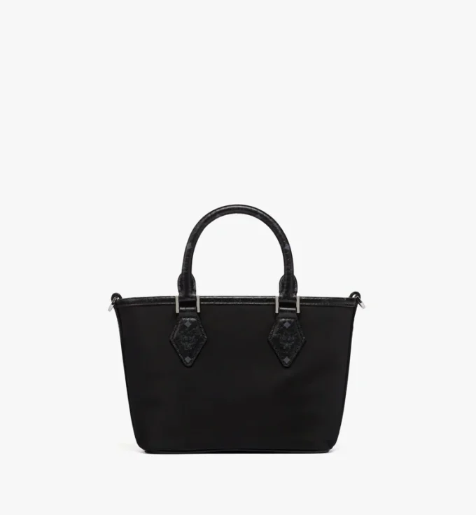 Aren Shopper in Recycled Nylon and Monogram Print Leather