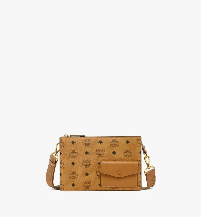 Aren Standing Crossbody Pouch in Visetos Aren Standing Crossbody Pouch in Visetos
