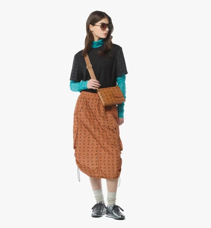 Aren Standing Crossbody Pouch in Visetos Aren Standing Crossbody Pouch in Visetos