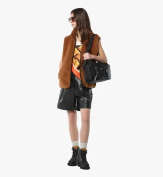 Aren Zip Hobo in Econyl® and Monogram Print Leather