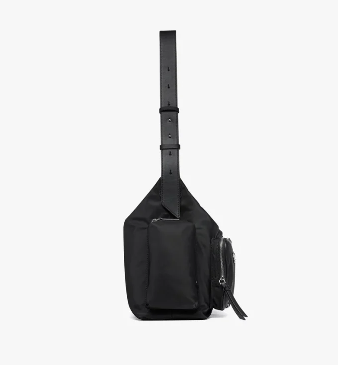 Aren Zip Hobo in Econyl® and Monogram Print Leather Aren Zip Hobo in Econyl® and Monogram Print Leather