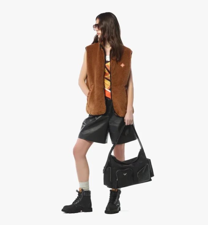 Aren Zip Hobo in Econyl® and Monogram Print Leather Aren Zip Hobo in Econyl® and Monogram Print Leather