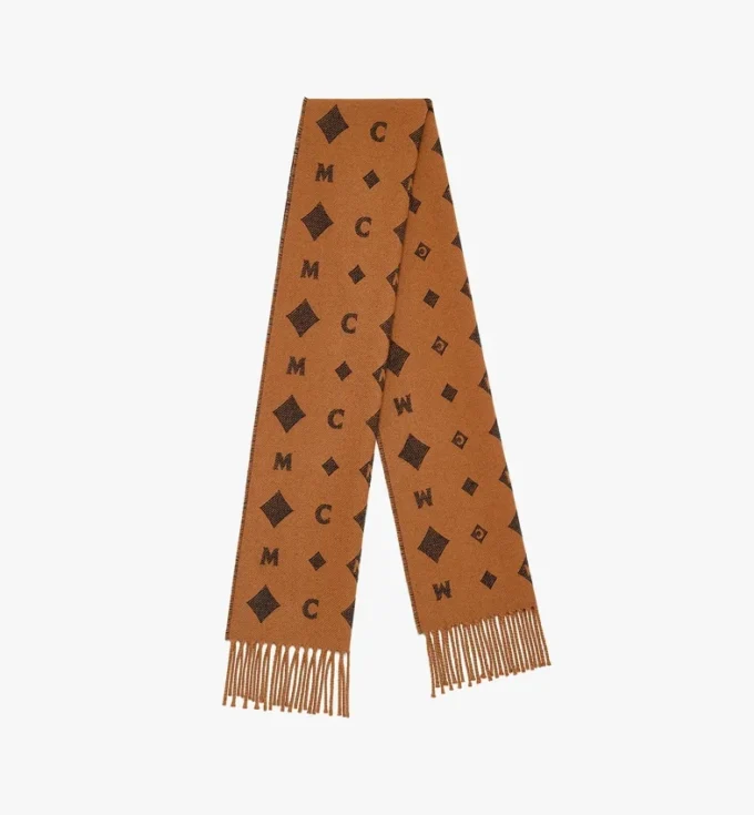 Bicolor Monogram Jacquard Stole Bicolor Monogram Jacquard Stole
