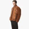 Bicolor Monogram Jacquard Stole Bicolor Monogram Jacquard Stole