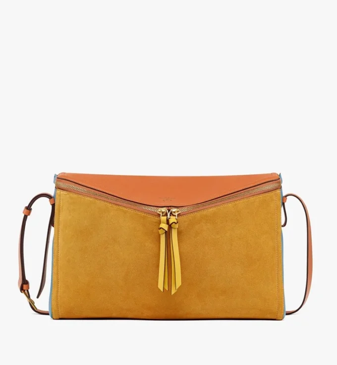 Diamant 3D Shoulder Bag in Suede and Calfskin Diamant 3D Shoulder Bag in Suede and Calfskin