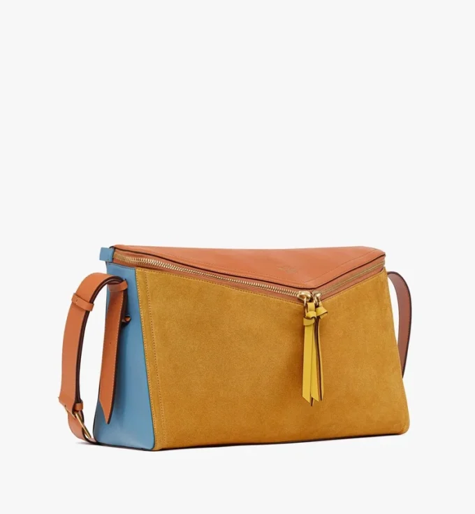 Diamant 3D Shoulder Bag in Suede and Calfskin Diamant 3D Shoulder Bag in Suede and Calfskin