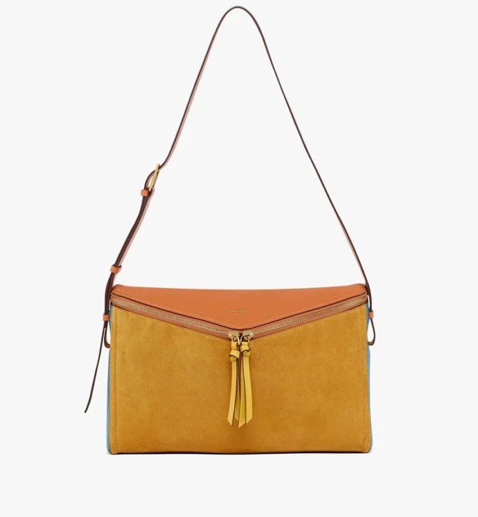 Diamant 3D Shoulder Bag in Suede and Calfskin Diamant 3D Shoulder Bag in Suede and Calfskin