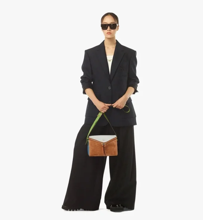 Diamant 3D Shoulder Bag in Suede and Calfskin Diamant 3D Shoulder Bag in Suede and Calfskin
