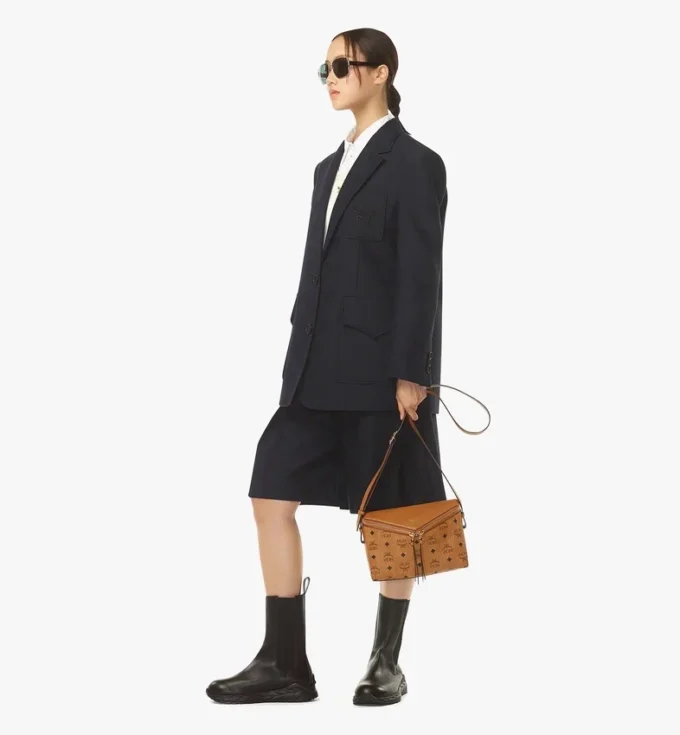 Diamant 3D Shoulder Bag in Visetos Leather Mix